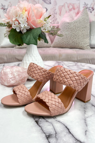 Meg Braided Block Heels: Mauve - Bella and Bloom Boutique