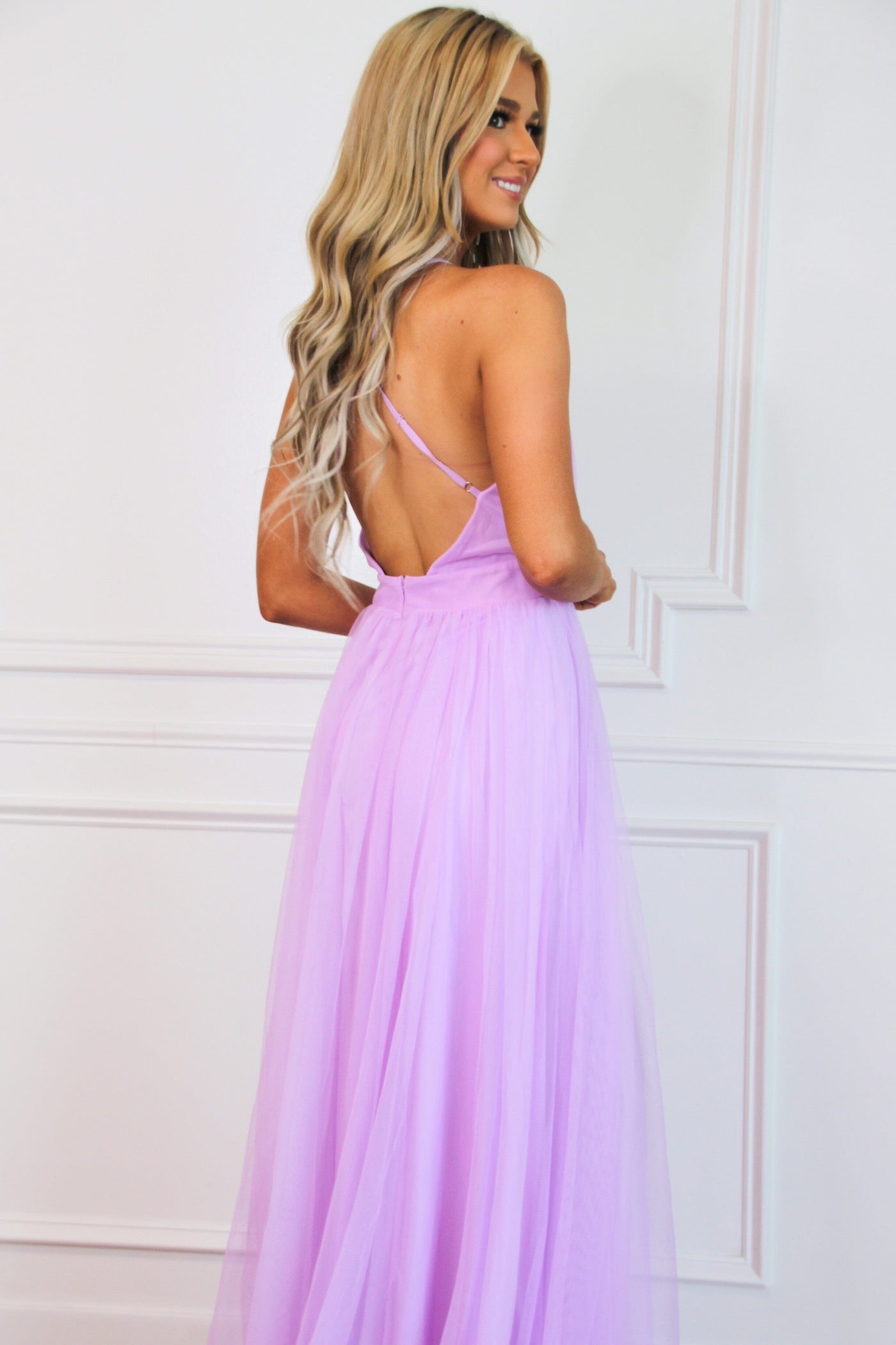Forever Love Maxi Dress: Lavender - Bella and Bloom Boutique