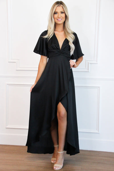 Before You Go Maxi Dress: Black - Bella and Bloom Boutique