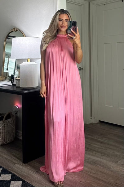 Sending Love Letters Maxi Dress: Pink - Bella and Bloom Boutique