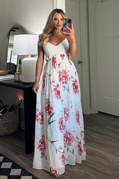 Love Me Tender Maxi Dress: Floral - Bella and Bloom Boutique