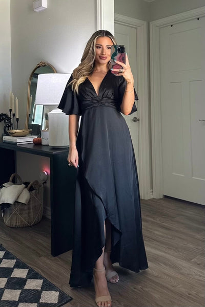 Before You Go Maxi Dress: Black - Bella and Bloom Boutique