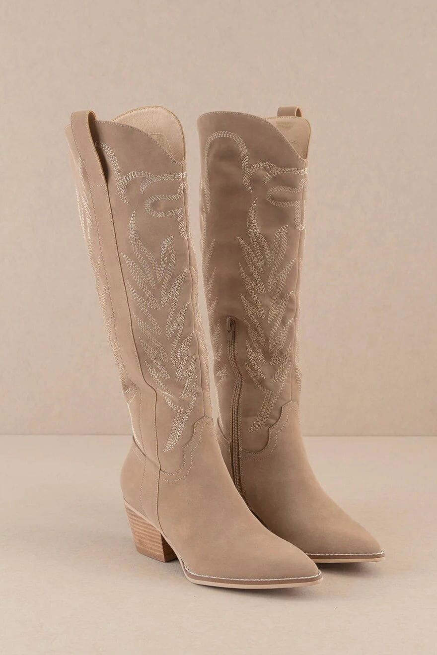 Samara Knee High Cowboy Boots: Cedarwood Shoes Bella and Bloom Boutique 