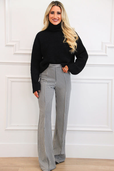 Chic Focus Turtleneck Sweater: Black Bottoms Bella and Bloom Boutique 