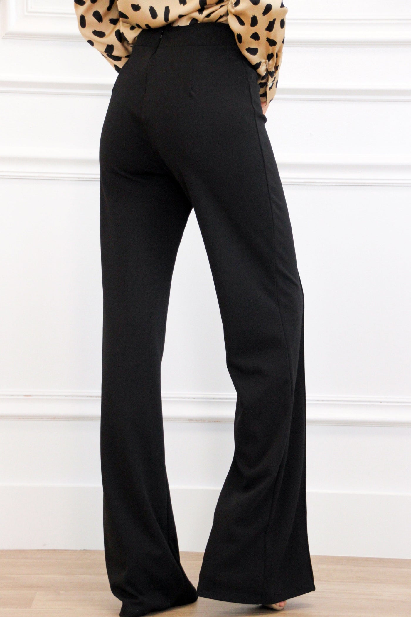 Refined Moment High Waisted Pants: Black Bottoms Bella and Bloom Boutique 