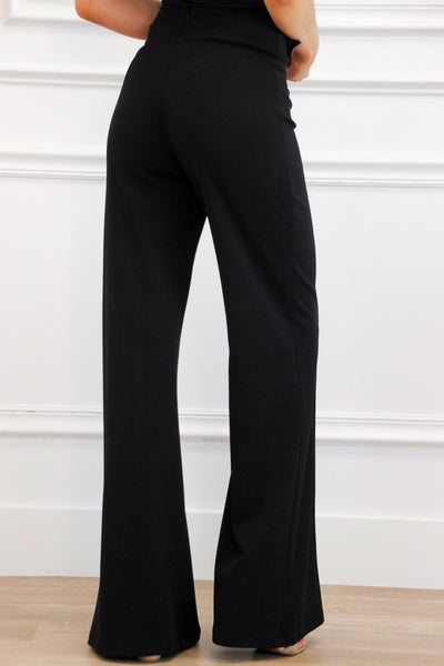 Corporate Chic High Waisted Pants: Black Bottoms Bella and Bloom Boutique 