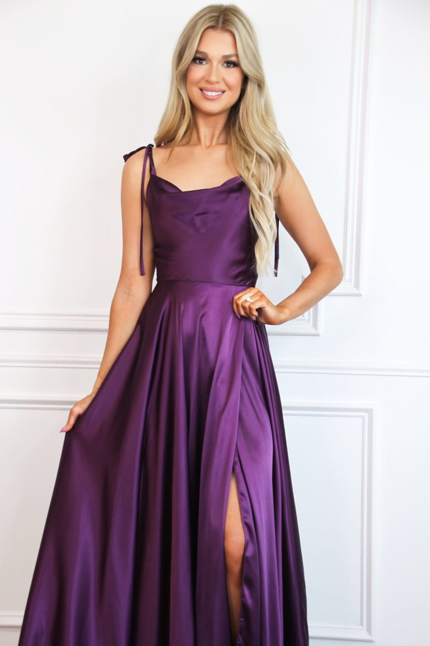 Eggplant cocktail dress on sale