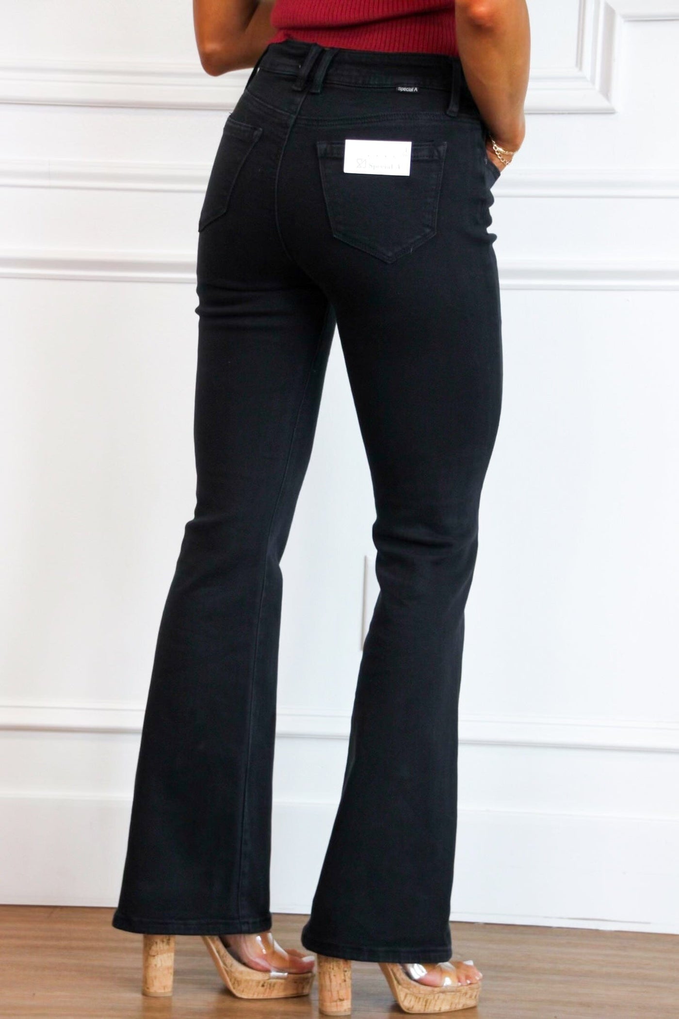 Madi Bootcut Denim: Black Bottoms Bella and Bloom Boutique 