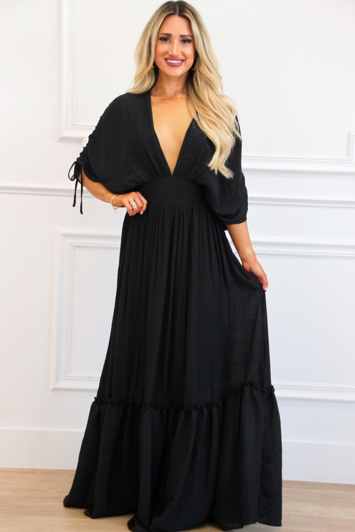 Remember When Maxi Dress: Black - Bella and Bloom Boutique