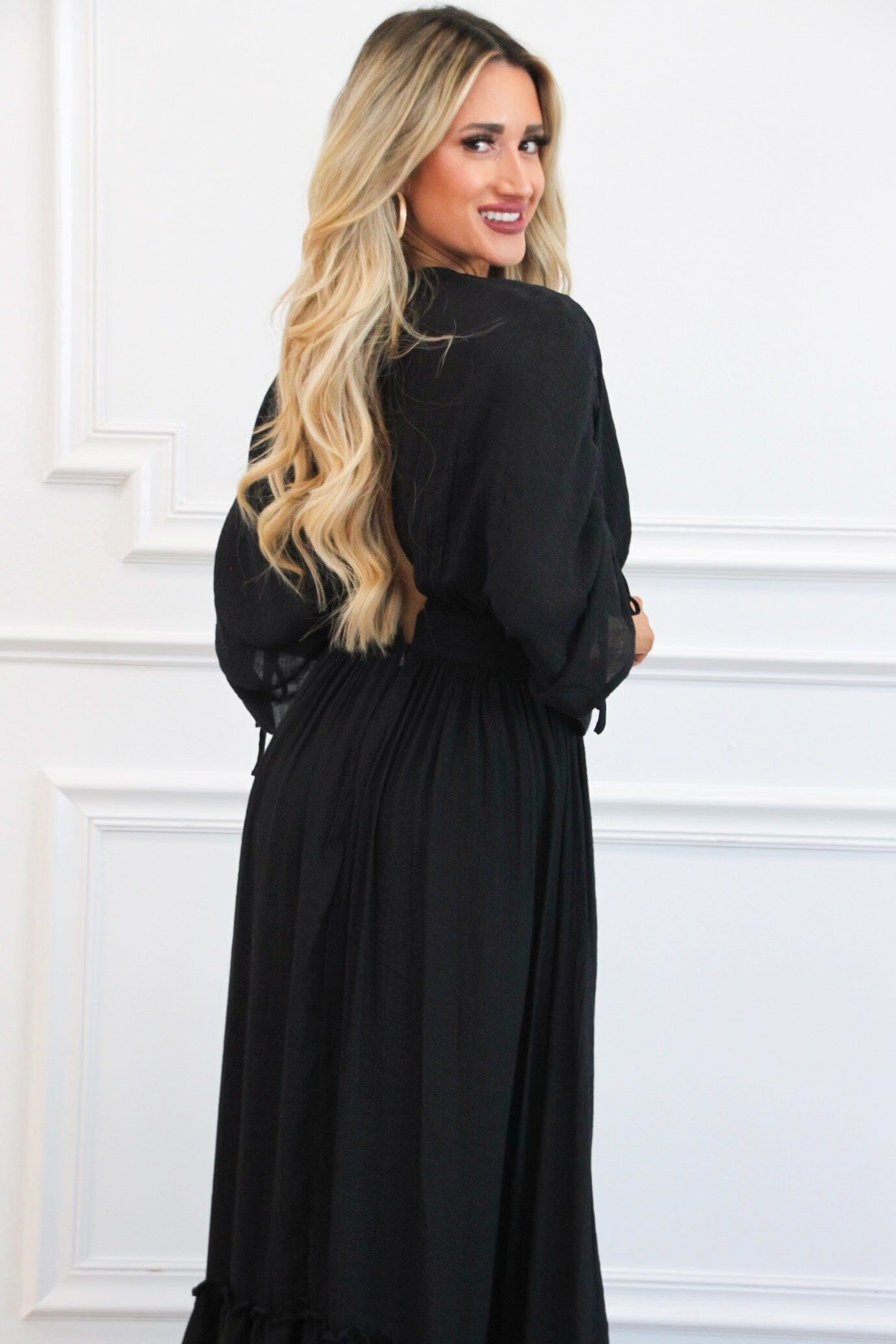 Remember When Maxi Dress: Black - Bella and Bloom Boutique