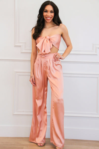 Novalie Satin Two Piece Set: Mauve - Bella and Bloom Boutique