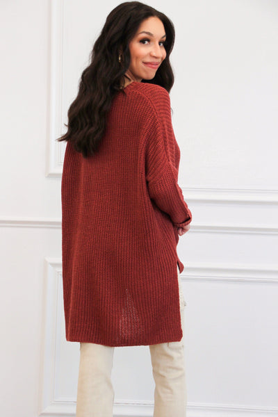 Perfect Oversized Sweater: Rust - Bella and Bloom Boutique