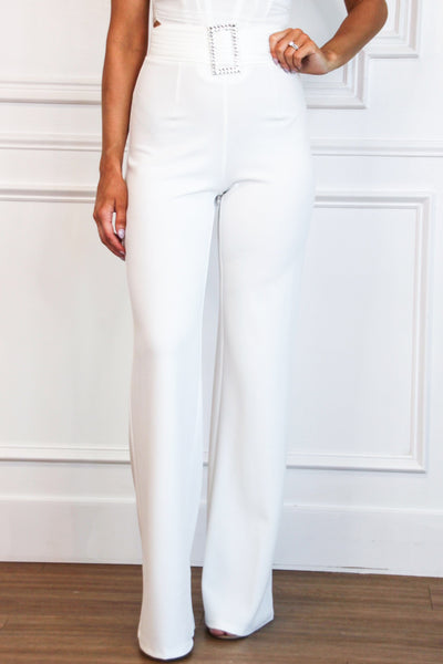 Shine Bright Pants: White - Bella and Bloom Boutique