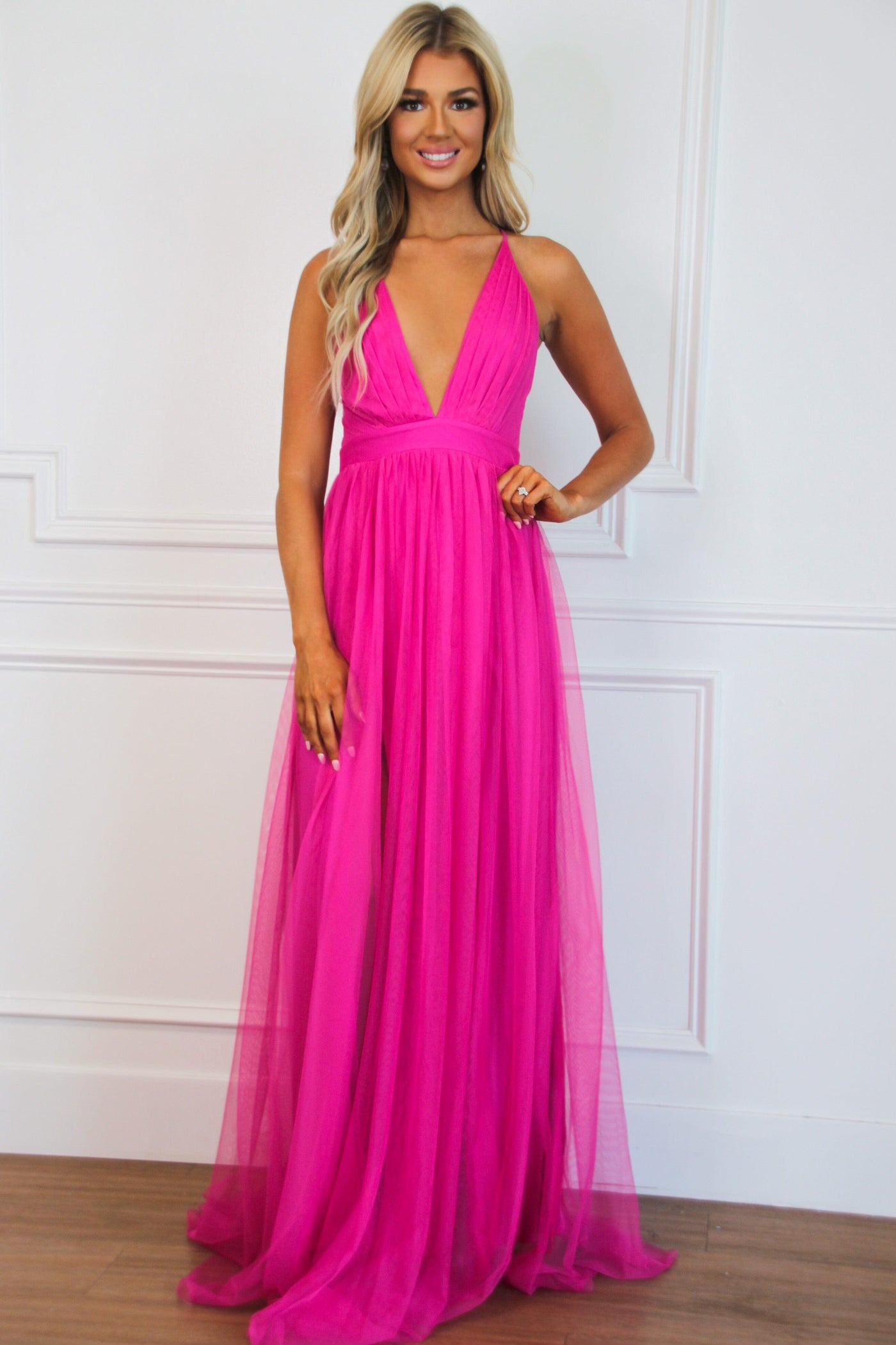 Forever Love Maxi Dress: Magenta - Bella and Bloom Boutique