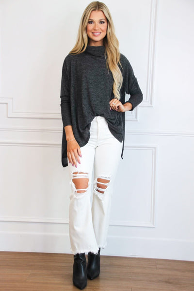 Cozy Chic Oversized Sweater: Black - Bella and Bloom Boutique