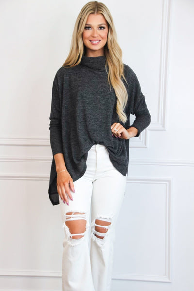 Cozy Chic Oversized Sweater: Black - Bella and Bloom Boutique