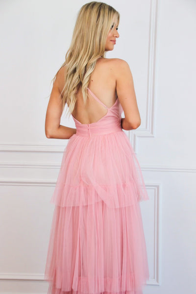 Precious Love Tiered Maxi Dress: Blush - Bella and Bloom Boutique