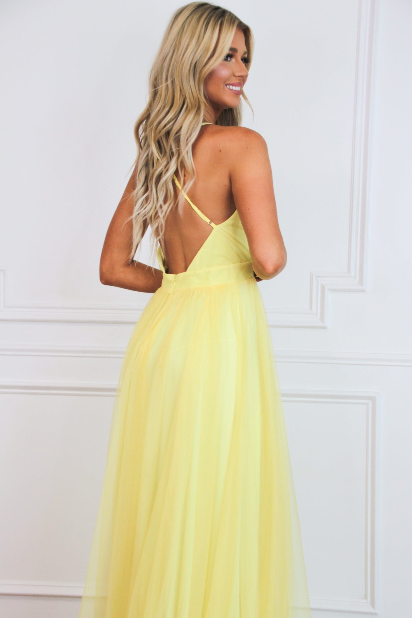 Forever Love Maxi Dress: Yellow - Bella and Bloom Boutique