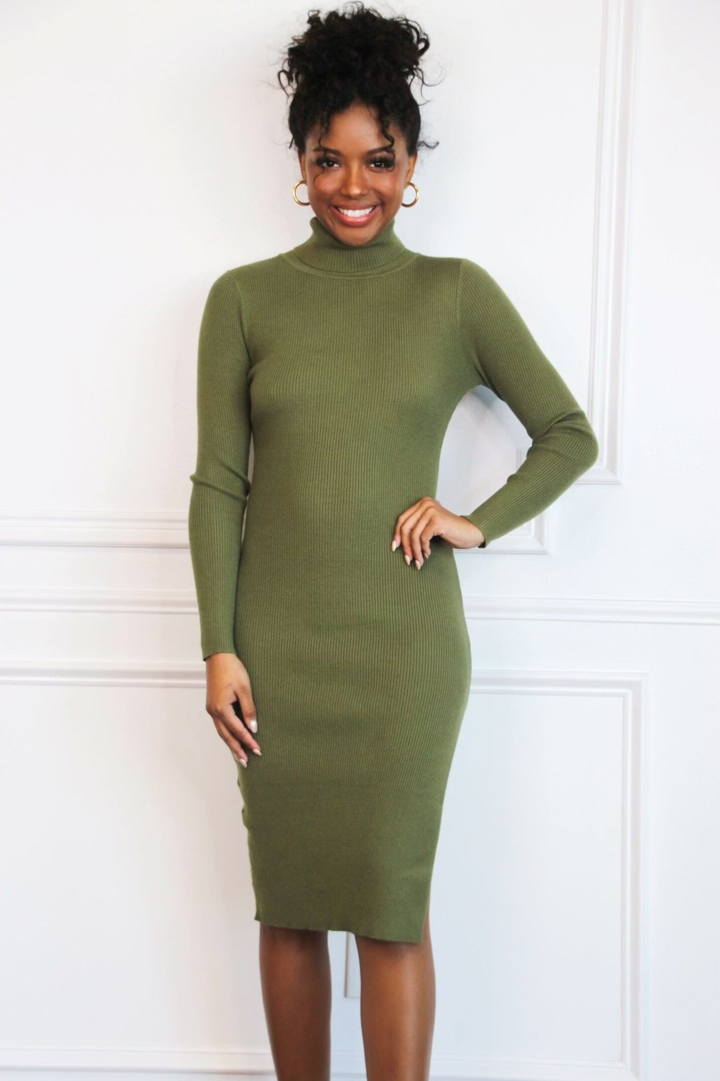 Olive turtleneck best sale