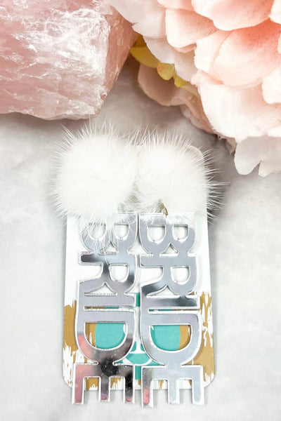 BRIDE Earrings - TAYLOR SHAYE: Silver Metallic - Bella and Bloom Boutique