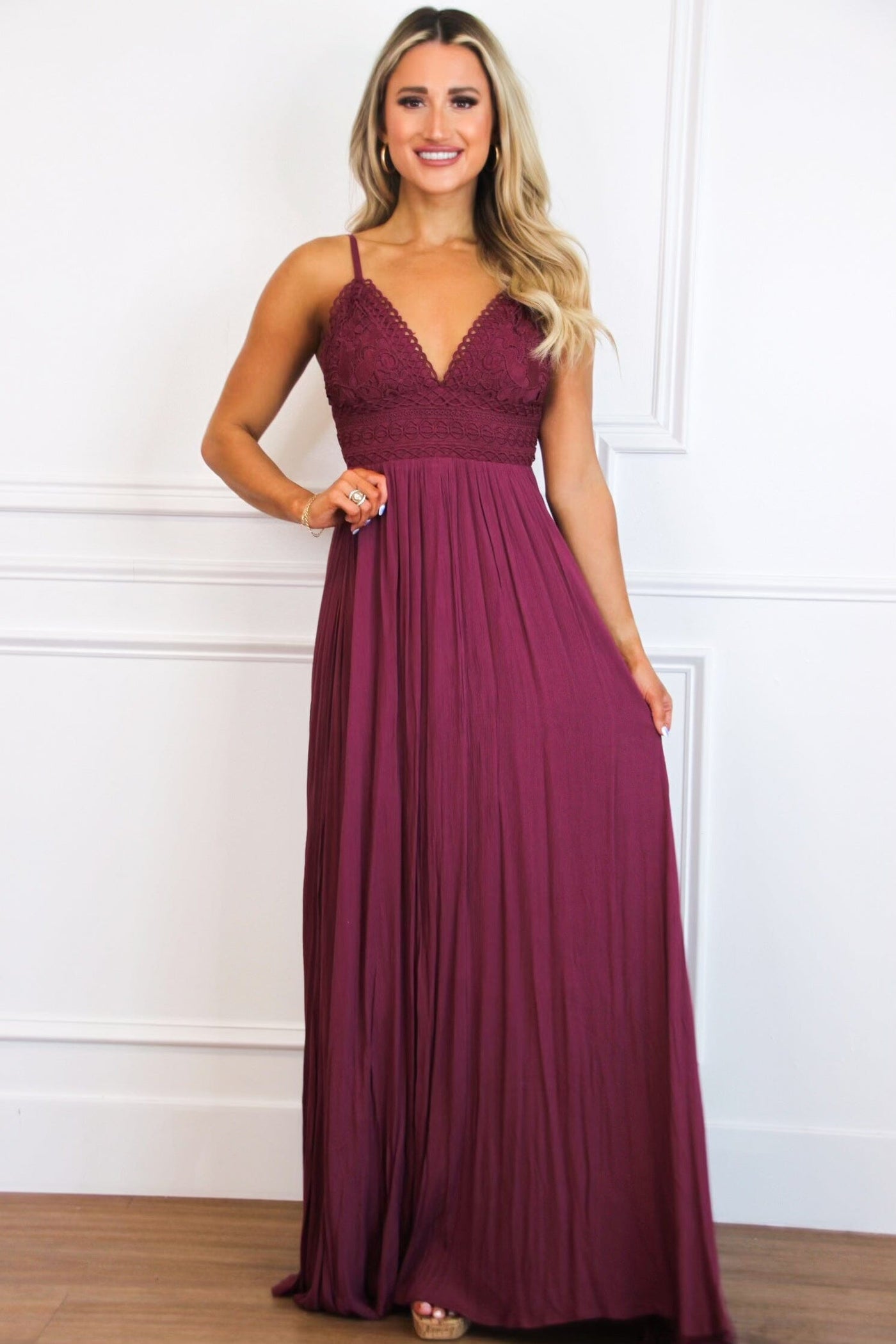 Free As a Bird Maxi Dress: Plum - Bella and Bloom Boutique