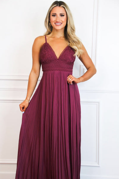 Free As a Bird Maxi Dress: Plum - Bella and Bloom Boutique