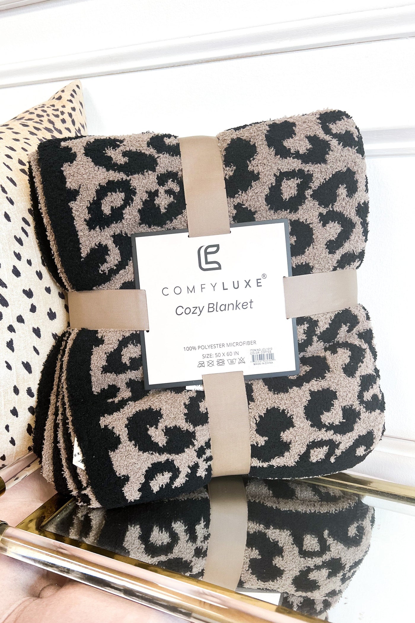 So Soft Leopard Blanket: Black/Brown - Bella and Bloom Boutique