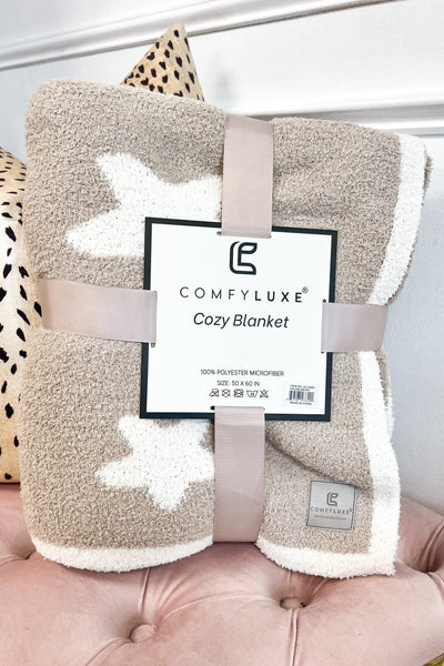 Star Blanket: Taupe/Ivory - Bella and Bloom Boutique