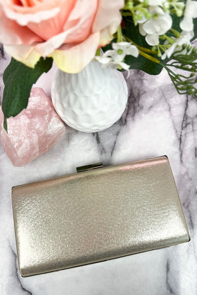 Black Tie Affair Clutch: Gold/Gunmetal - Bella and Bloom Boutique