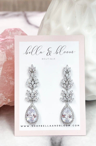 Regal Affair Earrings: Silver - Bella and Bloom Boutique