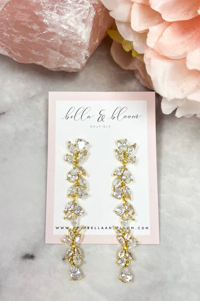 Dream Come True Earrings: Gold Earrings Bella and Bloom Boutique 