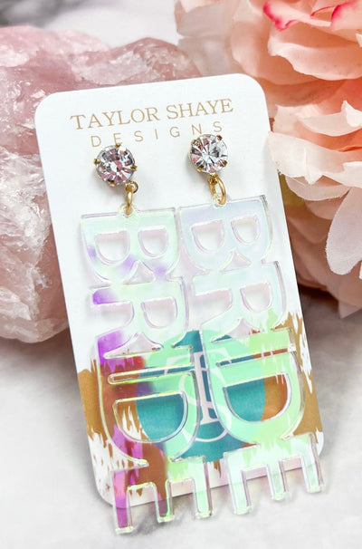 BRIDE Earrings - TAYLOR SHAYE: Iridescent - Bella and Bloom Boutique