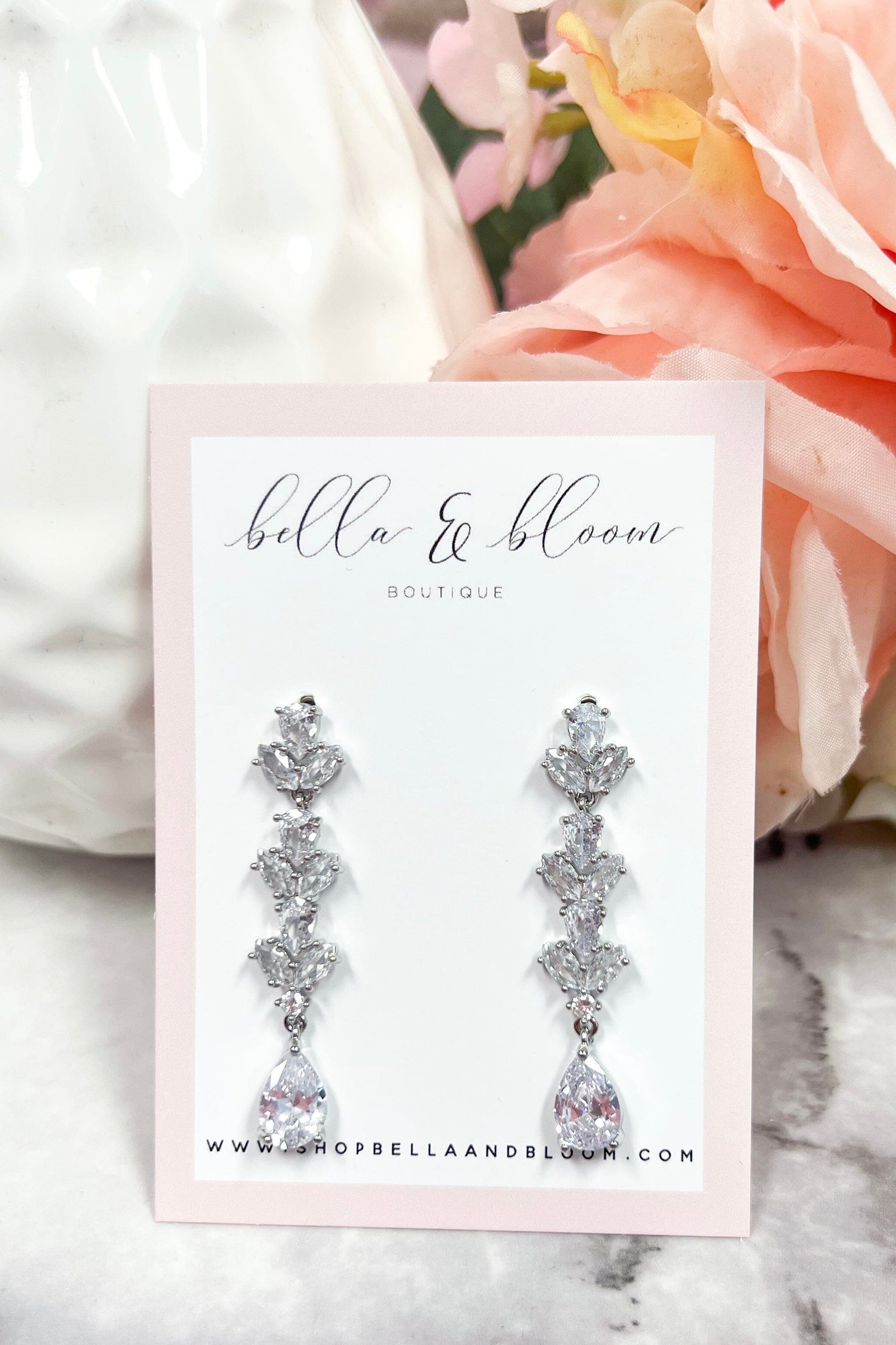 A Princess Earrings: Silver - Bella and Bloom Boutique