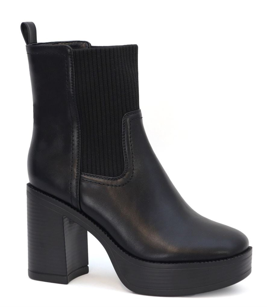 Yale Chunky Booties: Black - Bella and Bloom Boutique