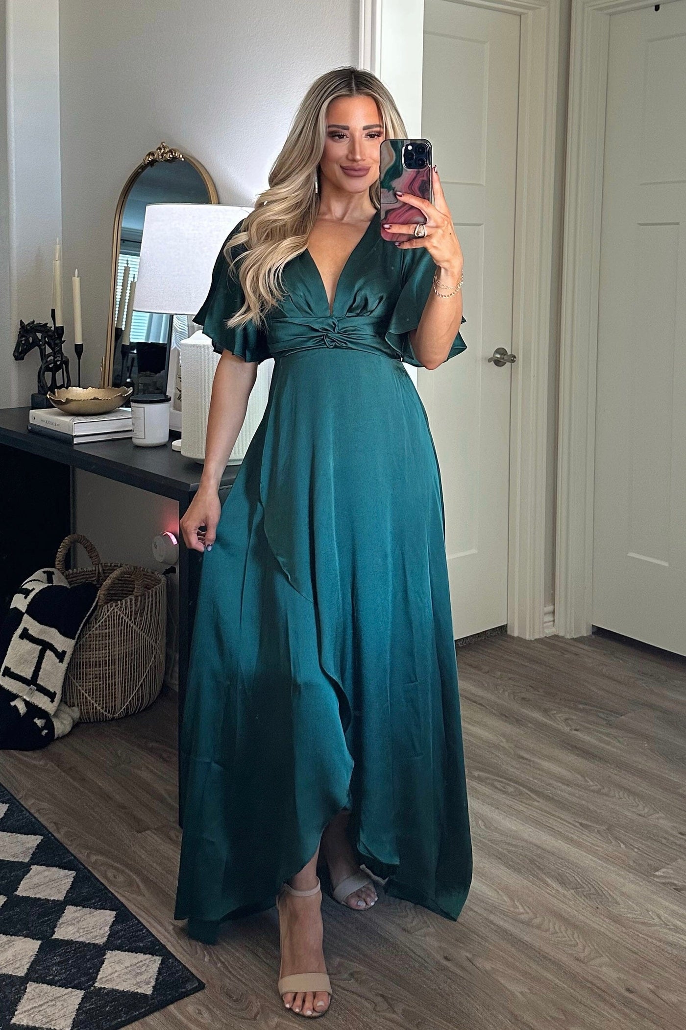 Before You Go Maxi Dress: Emerald Bottoms Bella and Bloom Boutique 