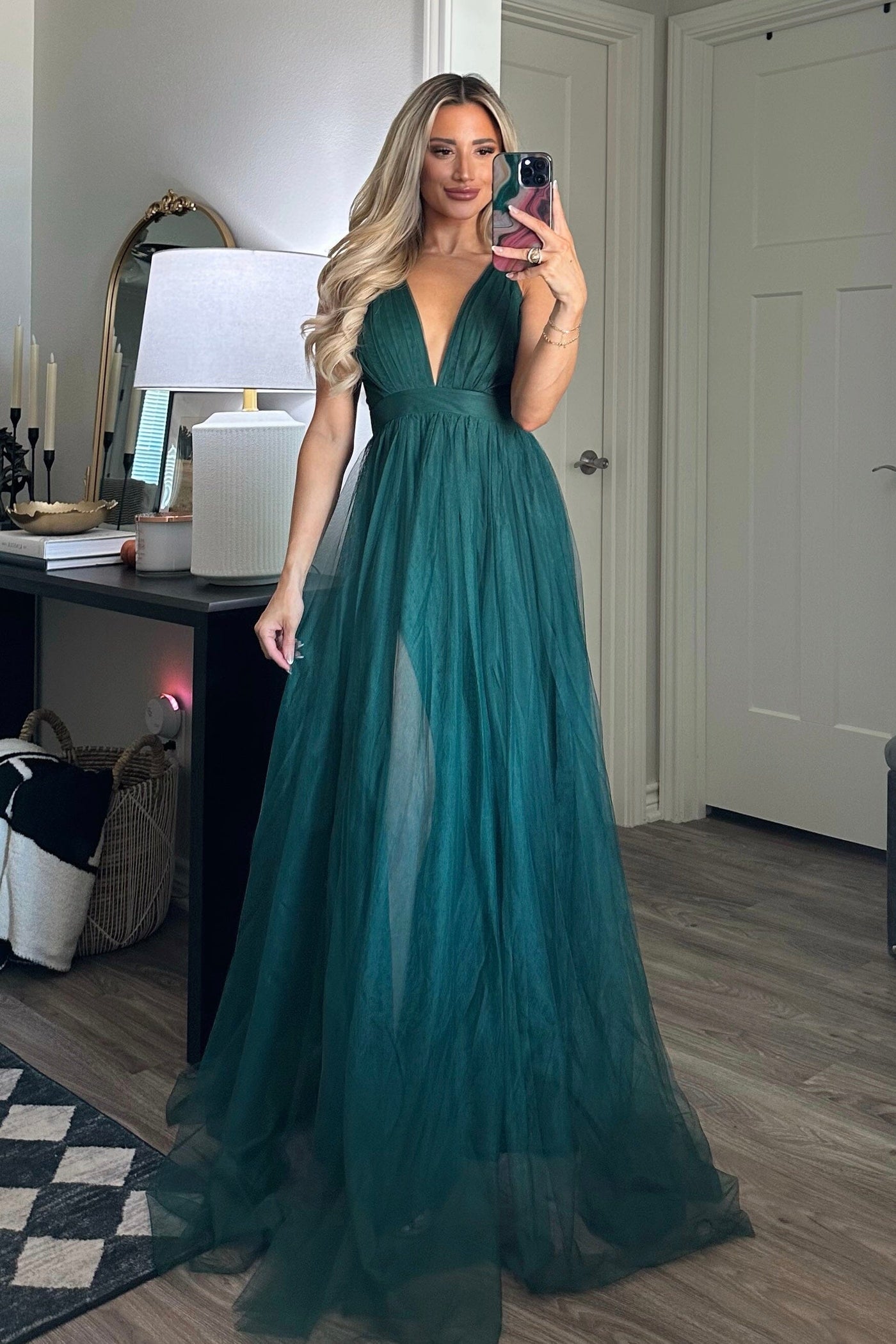 Forever Love Maxi Dress: Hunter Green - Bella and Bloom Boutique