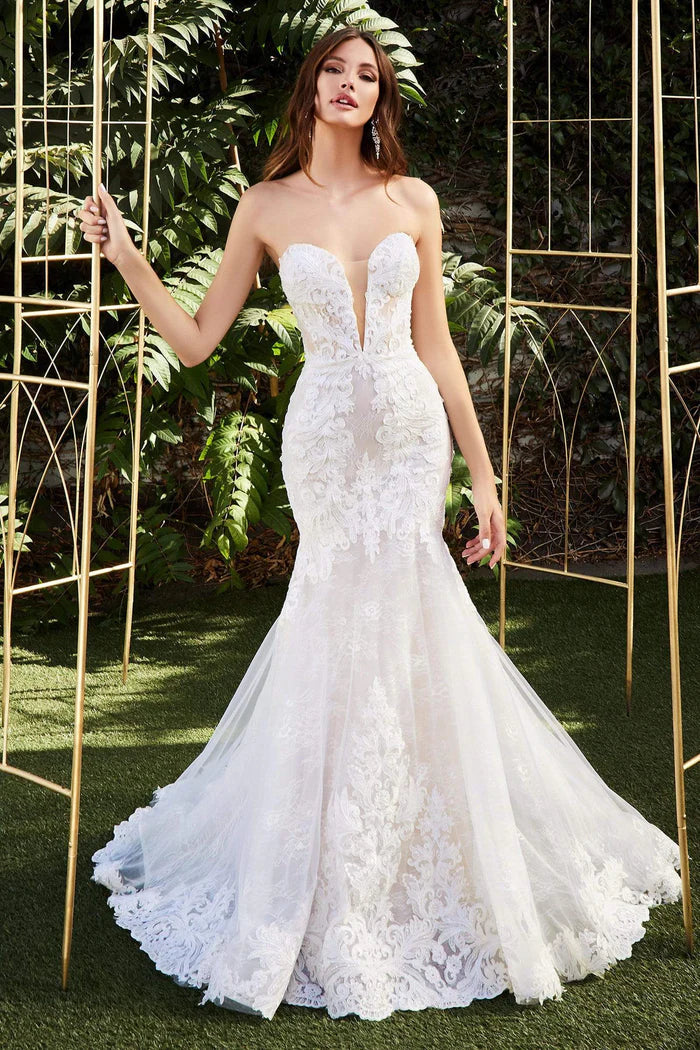 Forever In Love Lace Wedding Dress: White/Nude