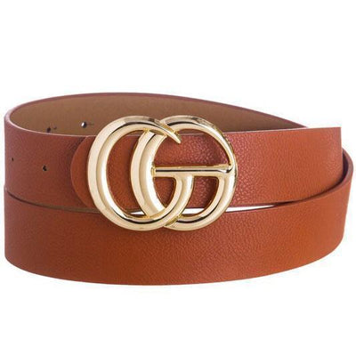 RESTOCK: Label Lover Belt: Cognac - Bella and Bloom Boutique