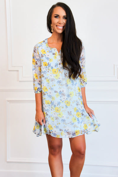Summer Days Tunic: Light Blue Multi - Bella and Bloom Boutique
