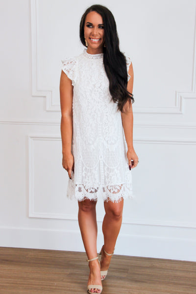 RESTOCK: Life With You Lace Dress: Ivory - Bella and Bloom Boutique