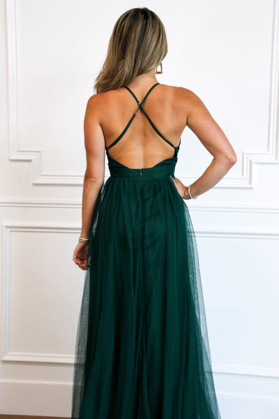 Forever Love Maxi Dress: Hunter Green - Bella and Bloom Boutique