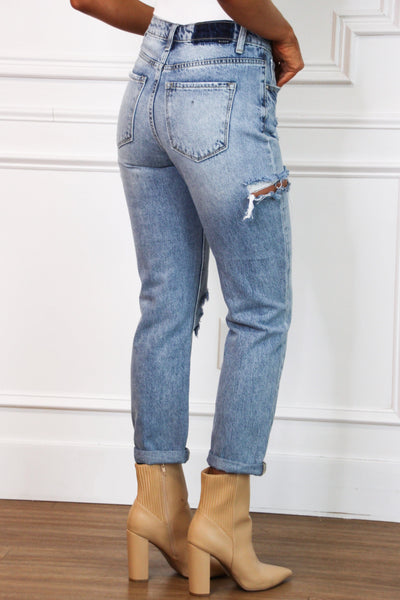 Blaze Distressed Denim: Medium - Bella and Bloom Boutique