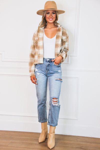 Blaze Distressed Denim: Medium - Bella and Bloom Boutique