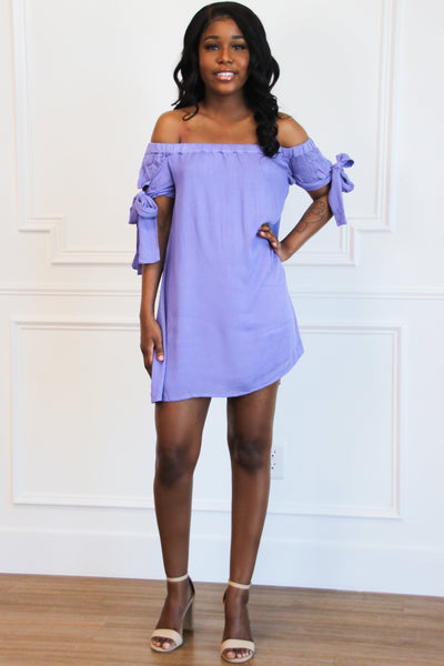 Leave With Me Dress: Lavender - Bella and Bloom Boutique