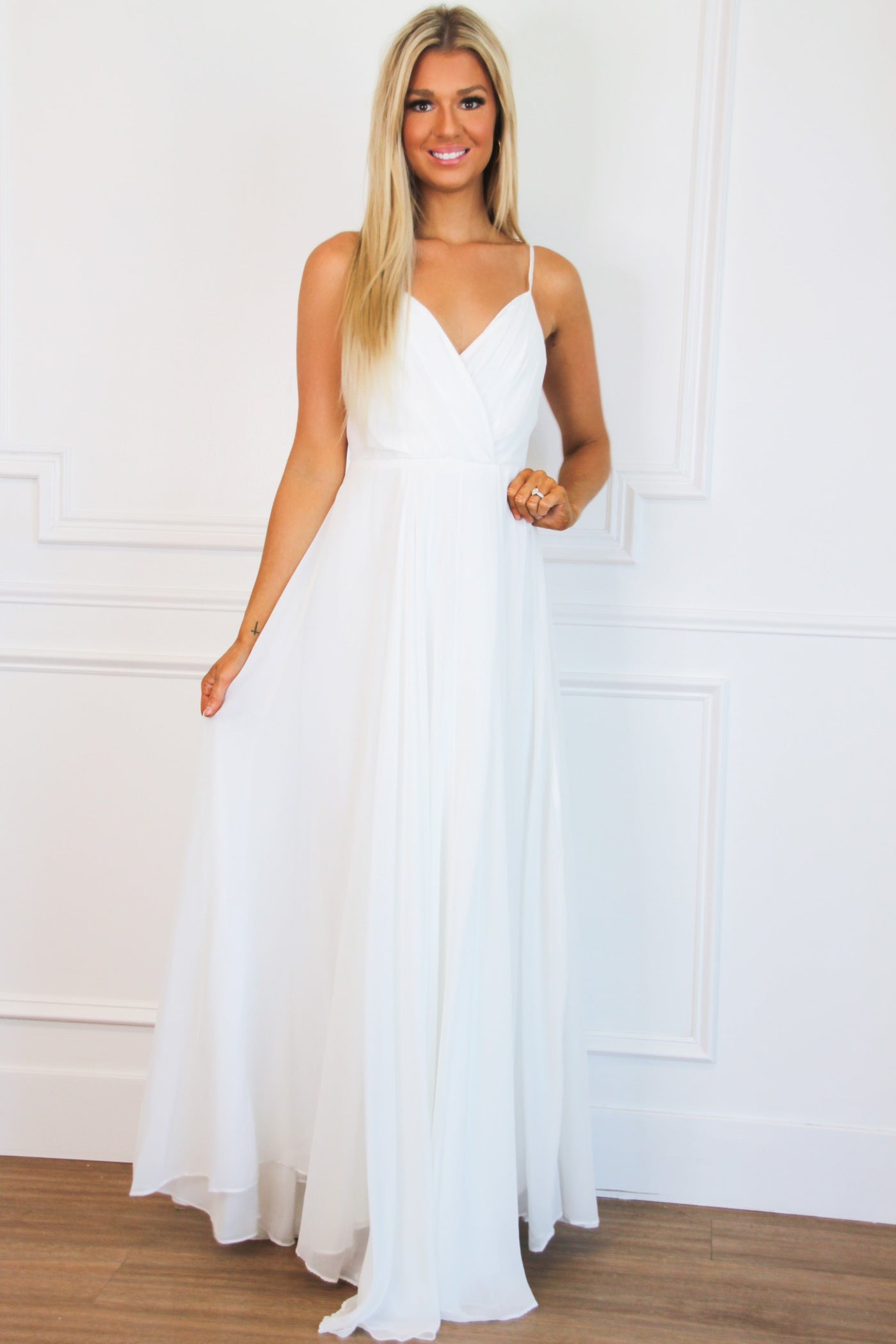 Dream of You Maxi Dress: White - Bella and Bloom Boutique