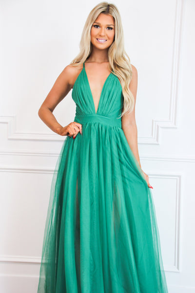 Forever Love Maxi Dress: Green - Bella and Bloom Boutique