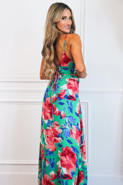 Hawaiian Paradise Two Piece Set: Green Multi - Bella and Bloom Boutique