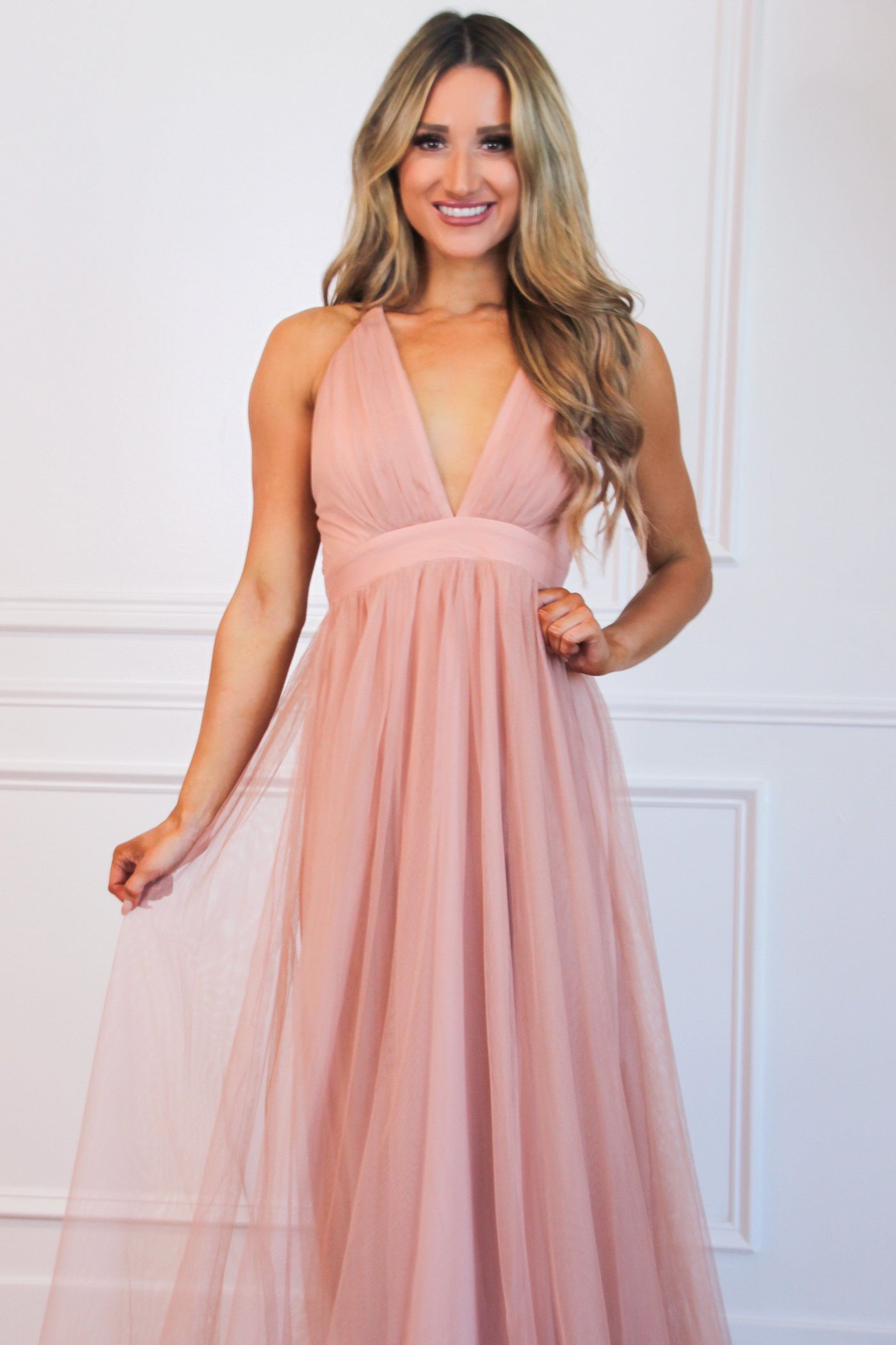Forever Love Maxi Dress: Mauve - Bella and Bloom Boutique