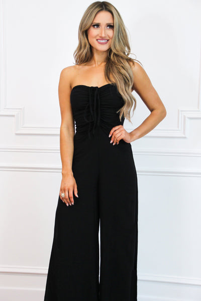 Dreamed of This Jumpsuit: Black - Bella and Bloom Boutique