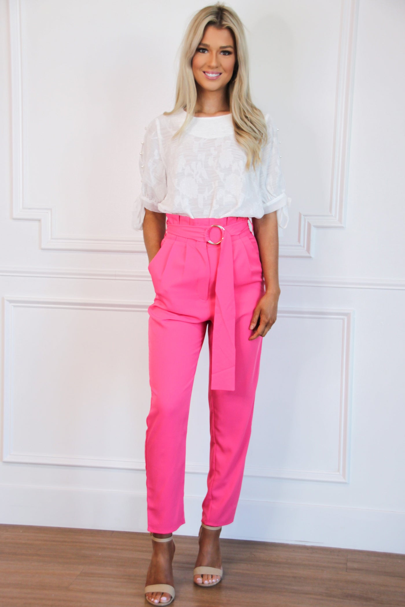 Barbie Girl Pants: Fuchsia - Bella and Bloom Boutique